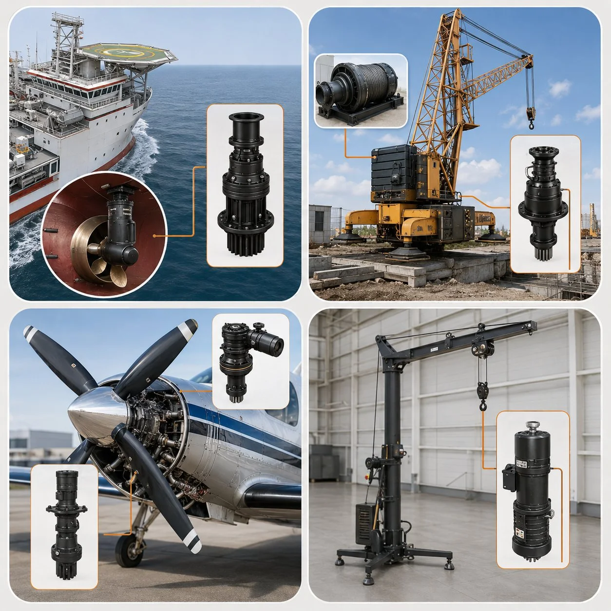 Slewing drive planetary gearbox applications in construction and material handling