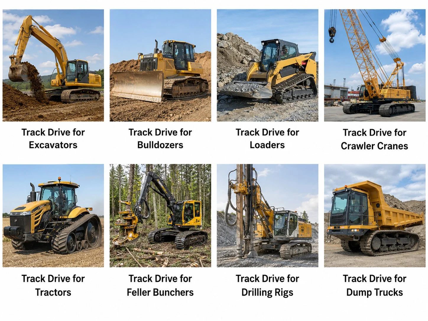 Track drive planetary gearbox for trenchers — heavy-duty final drive maintaining constant feed rate against chain cutting reaction force